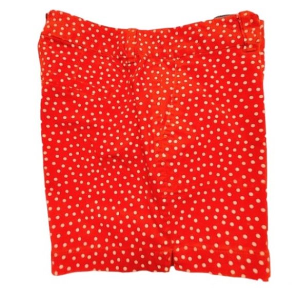 Maurices Orange with White Polka Dot Mid-Rise Shorts Size 3/4 NWT - Picture 3 of 6